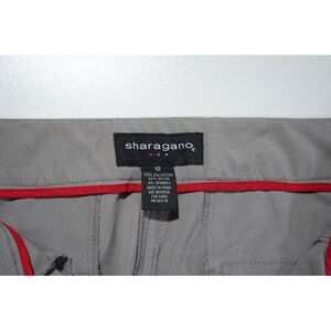 Sharagano Studio Women Pants Size 12 Stretch Straight Classic Gray Slate Midrise